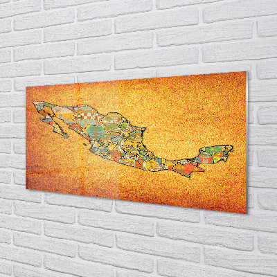 Painel de vidro Mapa de cores