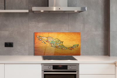 Painel de vidro Mapa de cores