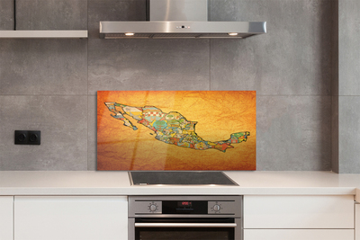 Painel de vidro Mapa de cores