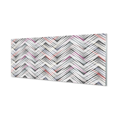 Painel de vidro Espinha de peixe colorida