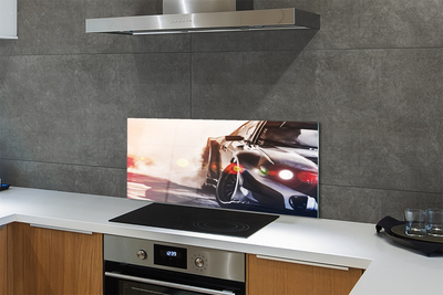 Painel de vidro Luz preta do carro