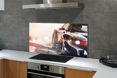 Painel de vidro Luz preta do carro