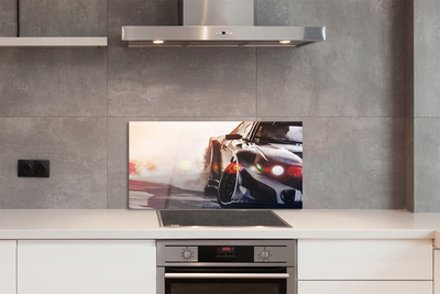 Painel de vidro Luz preta do carro