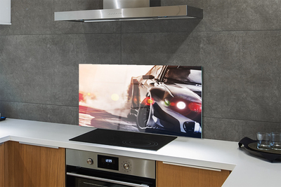 Painel de vidro Luz preta do carro