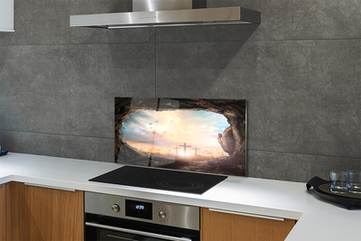 Painel de vidro Caverna cruza pássaros