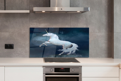 Painel de vidro Unicórnio do planeta céu