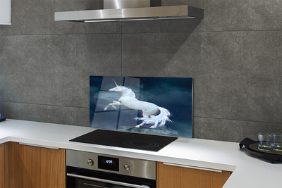 Painel de vidro Unicórnio do planeta céu