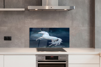 Painel de vidro Unicórnio do planeta céu