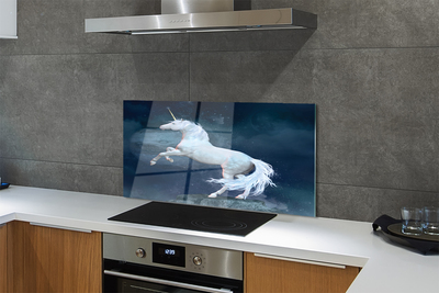 Painel de vidro Unicórnio do planeta céu