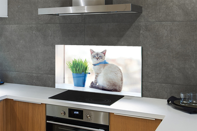 Painel de vidro Gato sentado