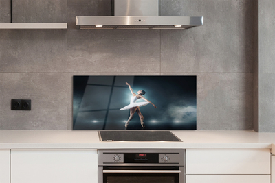 Painel de vidro Vestido de balé branco feminino