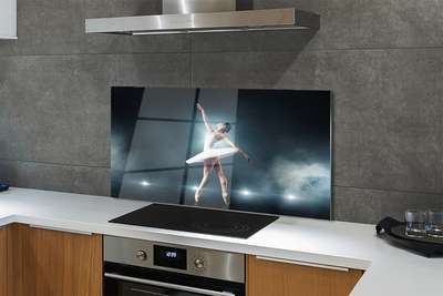 Painel de vidro Vestido de balé branco feminino