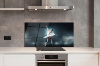 Painel de vidro Vestido de balé branco feminino