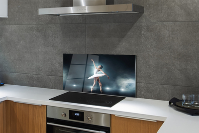 Painel de vidro Vestido de balé branco feminino