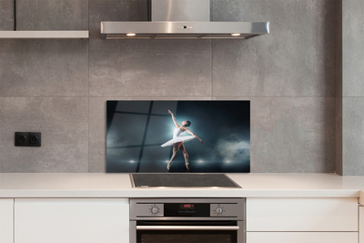 Painel de vidro Vestido de balé branco feminino