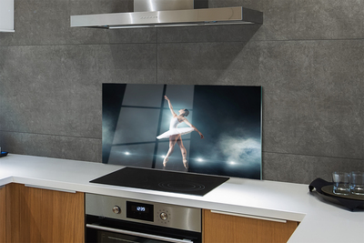 Painel de vidro Vestido de balé branco feminino