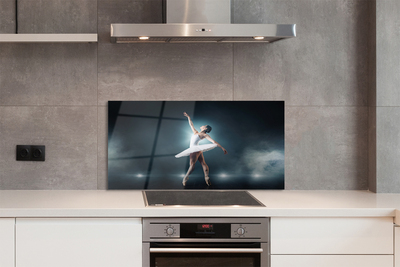 Painel de vidro Vestido de balé branco feminino