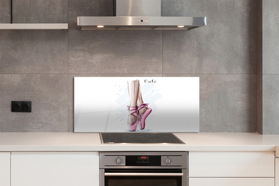 Painel de vidro Sapatilhas de balé rosa