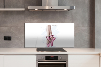 Painel de vidro Sapatilhas de balé rosa