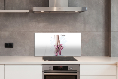 Painel de vidro Sapatilhas de balé rosa