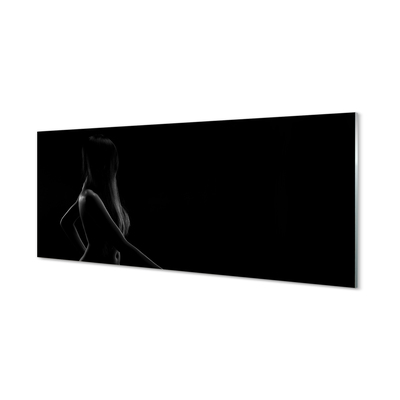 Painel de vidro Mulher com cabelo comprido