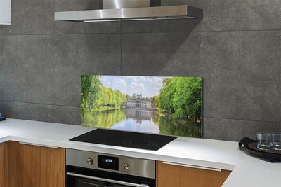 Painel de vidro Floresta do lago do Palácio de Varsóvia