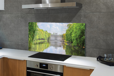 Painel de vidro Floresta do lago do Palácio de Varsóvia