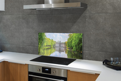 Painel de vidro Floresta do lago do Palácio de Varsóvia