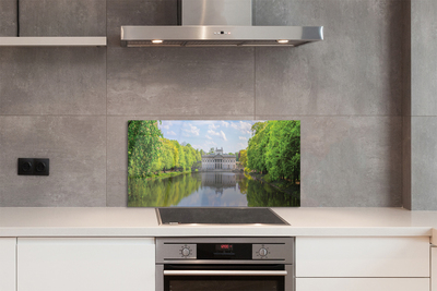 Painel de vidro Floresta do lago do Palácio de Varsóvia