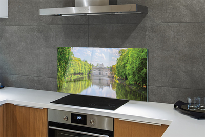 Painel de vidro Floresta do lago do Palácio de Varsóvia