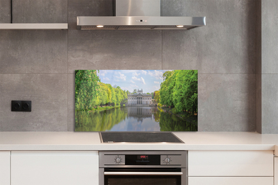 Painel de vidro Floresta do lago do Palácio de Varsóvia