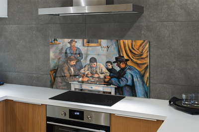 Painel de vidro A arte de jogar cartas