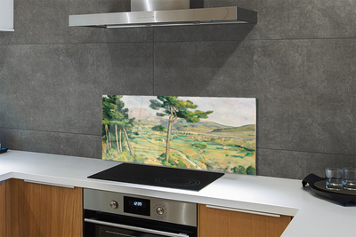 Painel de vidro Vista do prado da arte