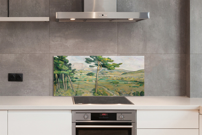 Painel de vidro Vista do prado da arte