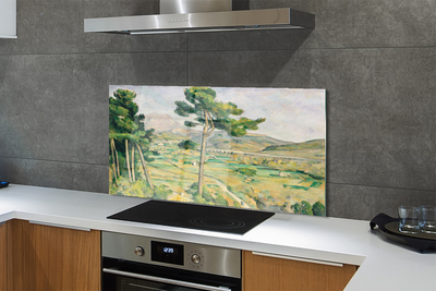 Painel de vidro Vista do prado da arte