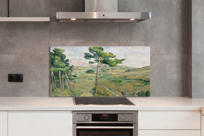 Painel de vidro Vista do prado da arte