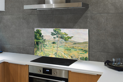 Painel de vidro Vista do prado da arte