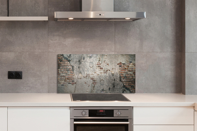 Painel de vidro Muro de tijolos de pedra