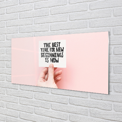 Painel de vidro Letras feitas à mão