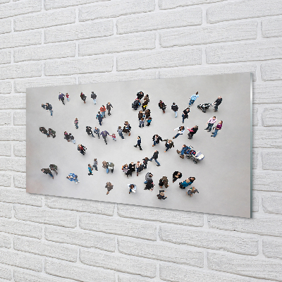 Painel de vidro Pessoas vistas de um pássaro