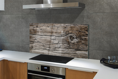 Painel de vidro Nós e anéis de madeira