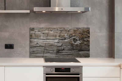 Painel de vidro Nós e anéis de madeira