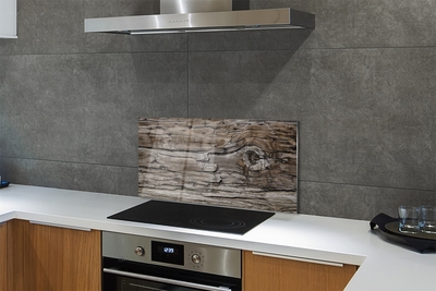 Painel de vidro Nós e anéis de madeira