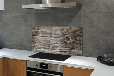 Painel de vidro Nós e anéis de madeira