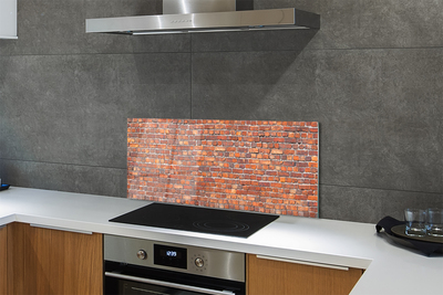 Painel de vidro Parede de tijolos vintage