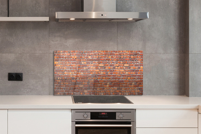 Painel de vidro Parede de tijolos vintage