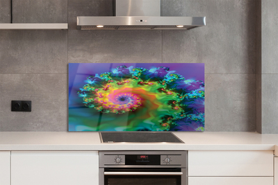 Painel de vidro Padrões fractais geométricos