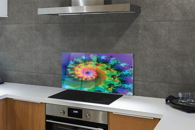 Painel de vidro Padrões fractais geométricos