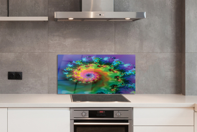 Painel de vidro Padrões fractais geométricos