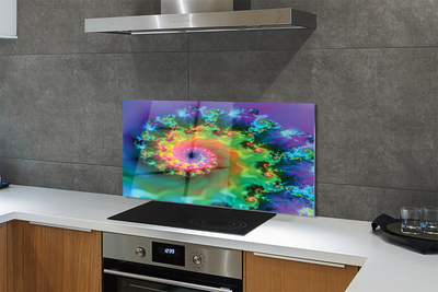 Painel de vidro Padrões fractais geométricos